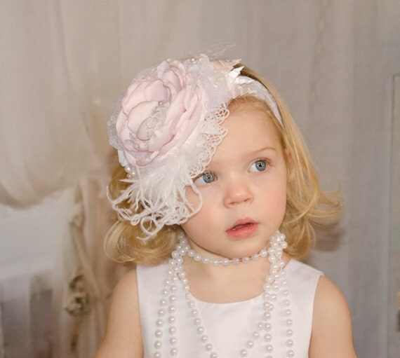 856 New baby headbands couture 708 Baby Pink Couture Baby Headband, Infant Headband, Photo Prop, Easter   