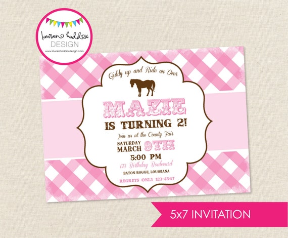DIY, Pink Pony INVITATION ONLY Il_570xn