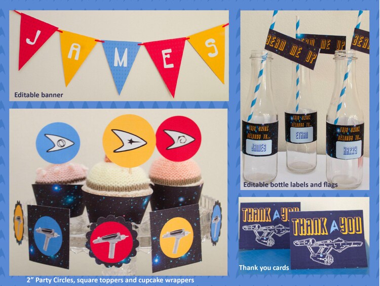 Star Trek Birthday Party DIY Printable Kit by CreativeLittleStars