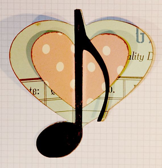 4 Love Heart Musical Notes SVG Cutting Files Kit
