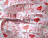 I love My Daddy Glitter hearts on 7/8" grosgrain ribbon VALENTINES Il_170x135