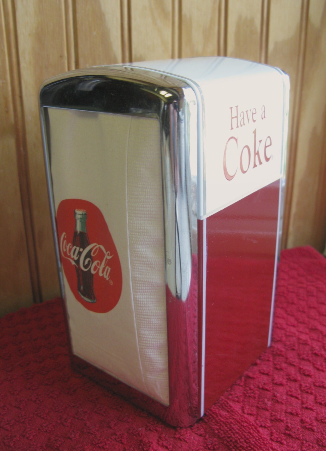 Vintage Coke Napkin Dispenser Retro Diner 1992 includes