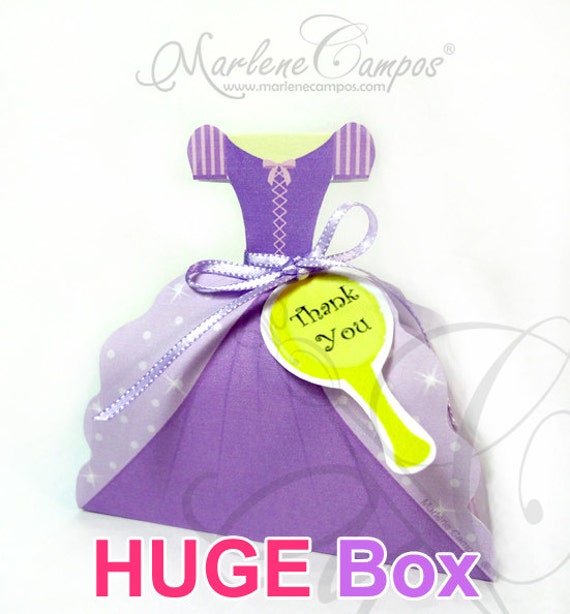 INSTANT DOWNLOAD - Rapunzel Dress Inspired - HUGE Box- Printable - Paper Art by Marlene Campos Il_570xn