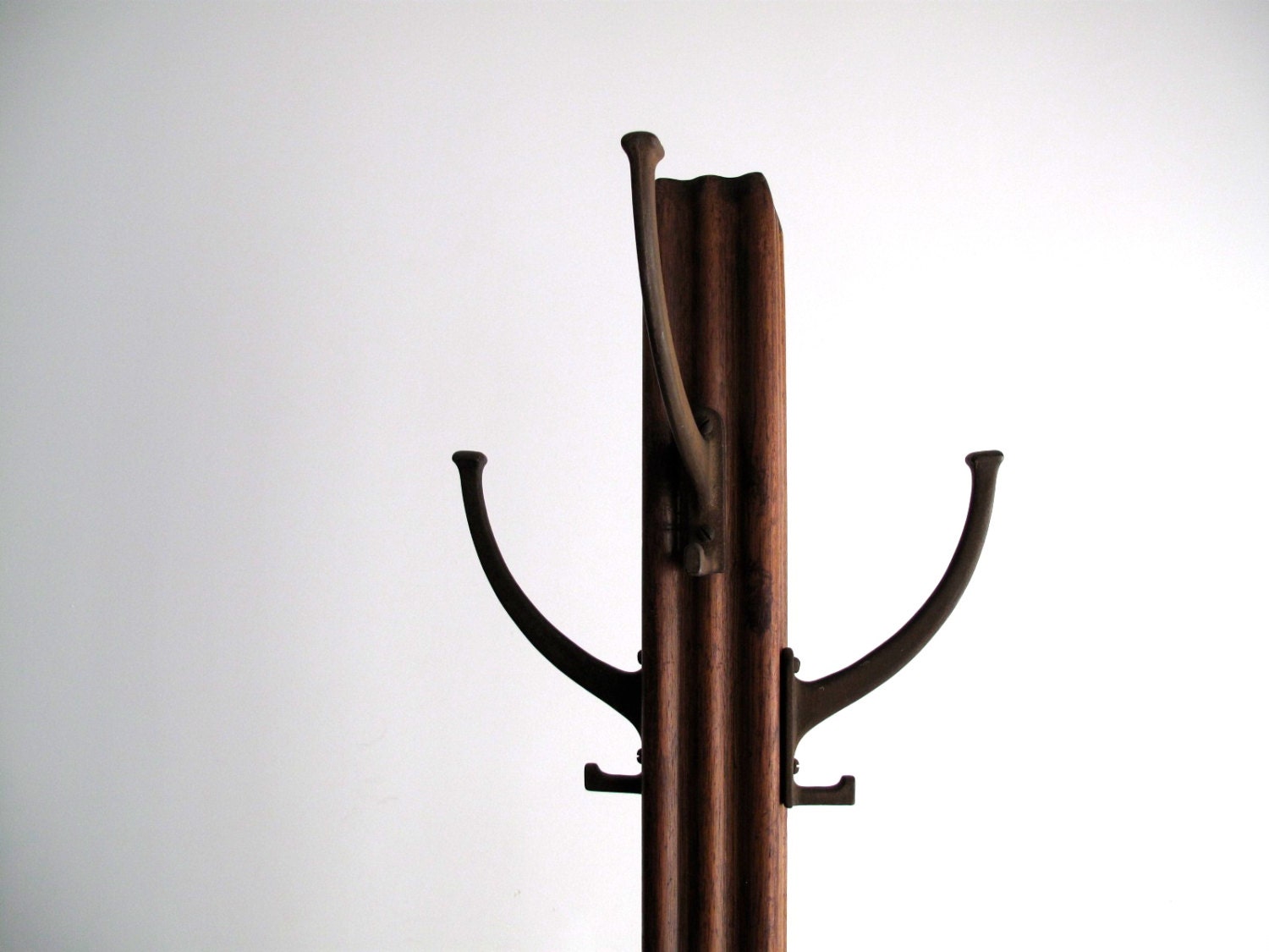 vintage mission style coat rack wood standing by