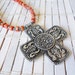 Southwestern Cross Necklace with Coral Beads