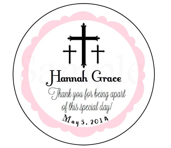 Items Similar To Baby Dedication Personalized Stickers. First Holy ...