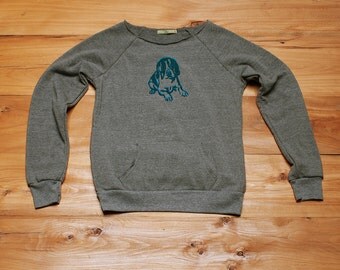 i'll wait up for you Beagle Sweatshirt, Basset Hound Shirt, Dog Sweater, S,M,L,XL