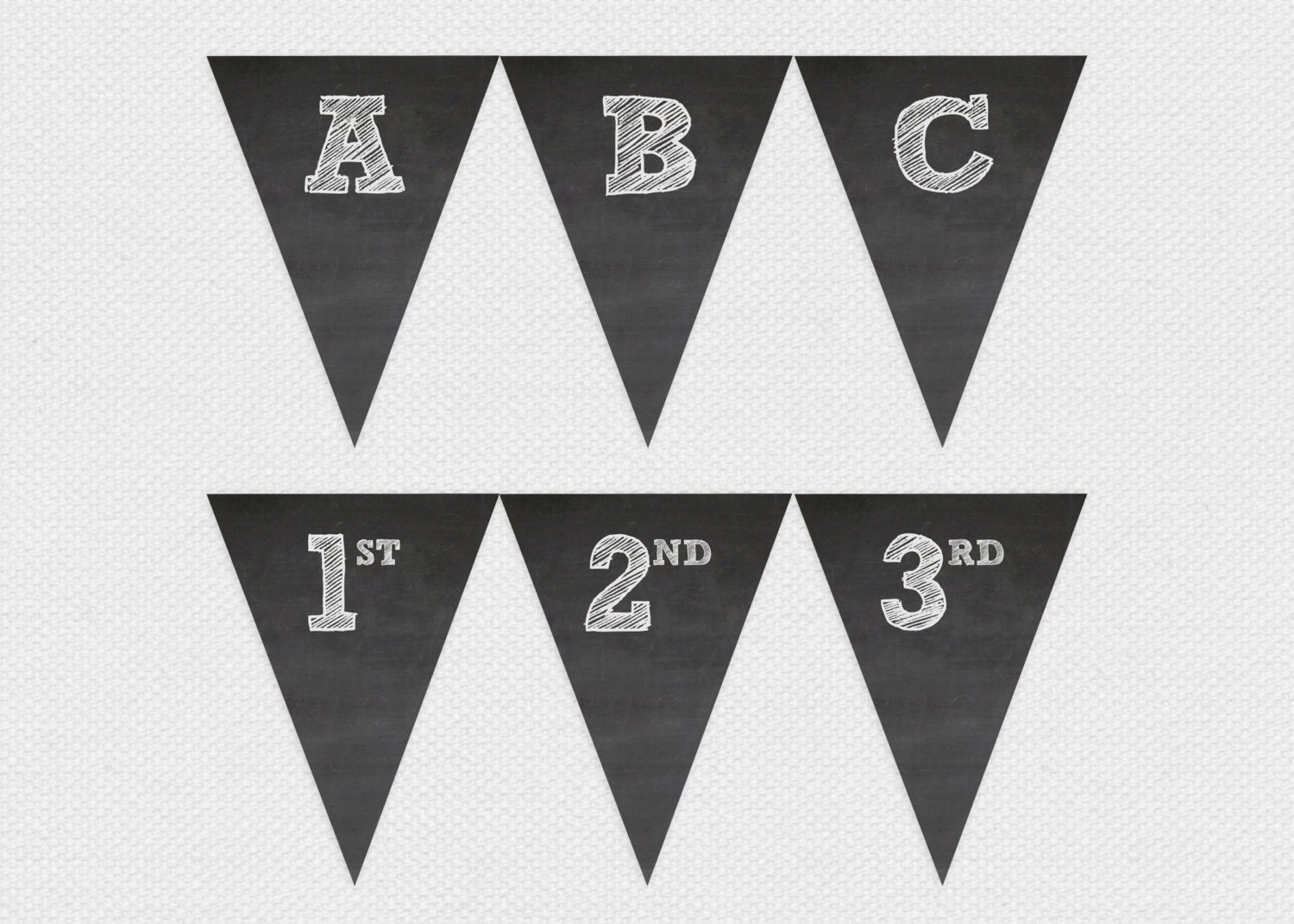 Printable Chalkboard Pennant Banner by tertipesdesignstudio