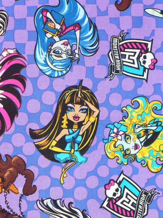 Monster High Fabric / Tossed Pictures & MH by trinketsintheattic