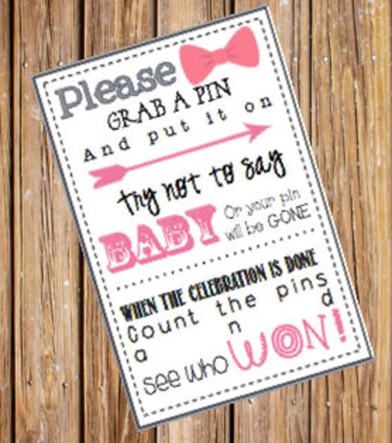 Baby Shower Game Printable ready to go