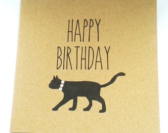 Black Cat Birthday Card