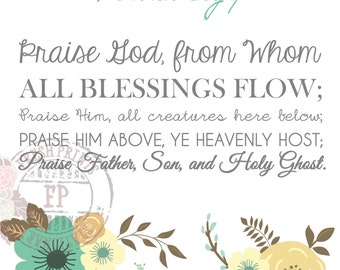 Doxology print | Etsy