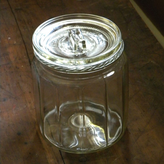 Antique Glass Tobacco Jar Original Humidor by BoudreauCollection