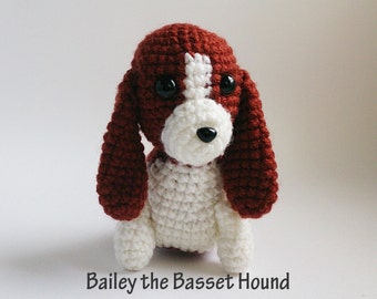 Bailey the Basset Hound : Amigurumi Pattern in PDF format