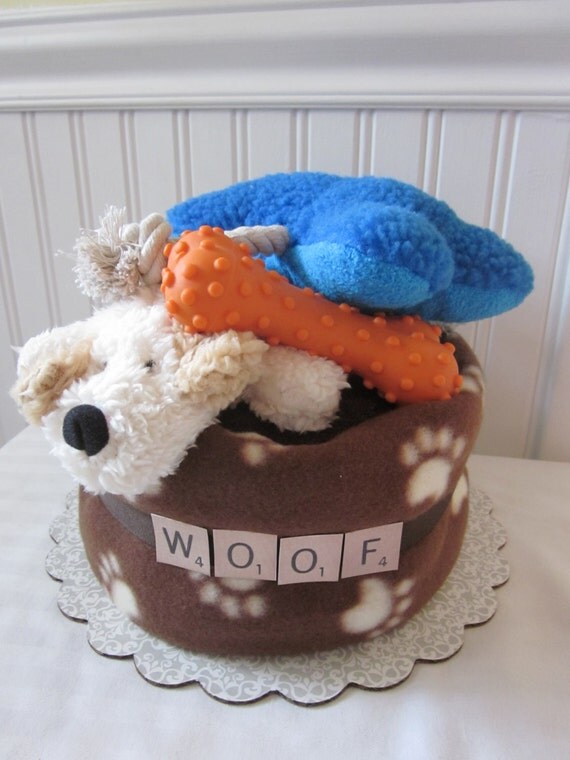 Dog Towel Gift Cake-New Dog Gift-New Puppy Gift