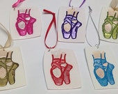 Polymer Clay Ornaments / Present Tag - Ballet Slipper Ornaments Polymer Clay Ornaments / Present Tag - Ballet Slipper Ornaments
