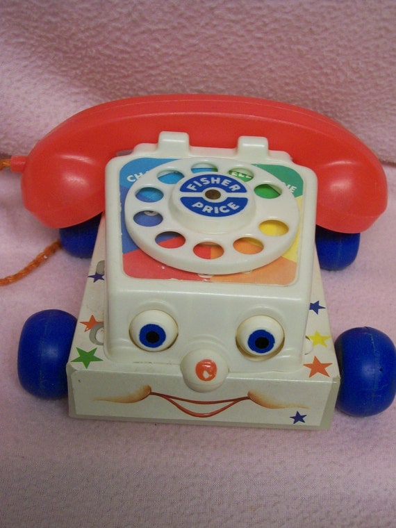 Chatter Phone Fisher Price Telephone Vintage 1985 Pull Toy