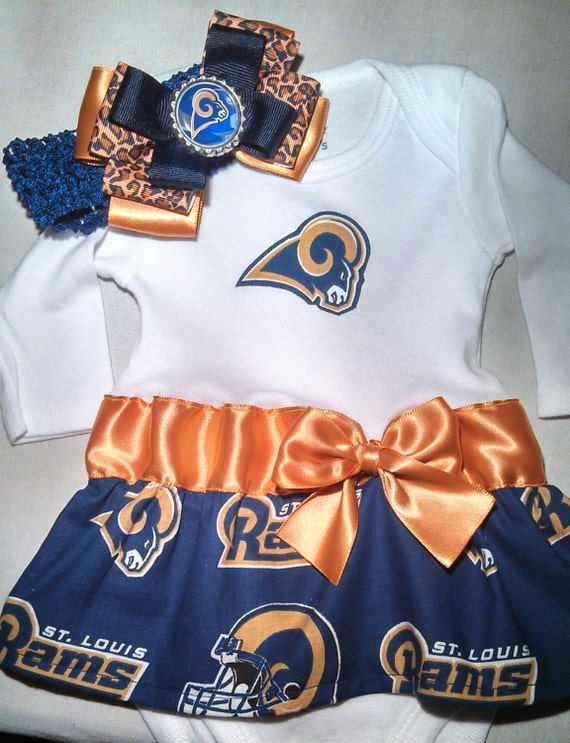 St. Louis Rams inspired baby girl outfit by killerkrafts on Etsy