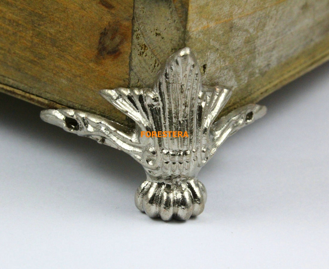 4Pcs Silver Jewelry Box Feet Animal Box Leg Case Feet by ForestEra