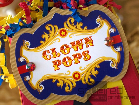 Circus Party Printable Custom Candy Buffet Labels - DIY Print - Primary Colors - Vintage Carnival Food Labels - Do-It-Yourself Printables Il_570xn