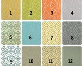 Pair of TWO Lattice Covington Windsor Trellis 50" W panels Curtains Drapes Lime Mustard Pewter Smokey Quartz Latte Khaki Citrus NEW COLORS