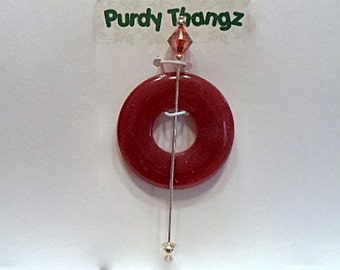 MGS-453 Red Agate Shawl Pin