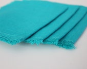 Aqua Linen Cocktail Napkins...11" Square (Set of 4)