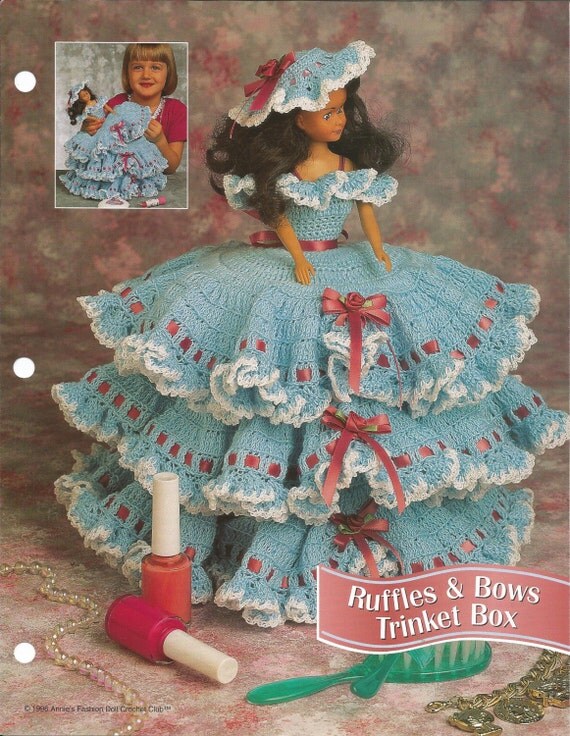 Crochet Pattern Crochet Barbie Doll Pattern Trinket Box