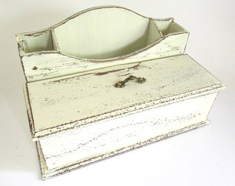 Desk Organizer - Stationery Holder - Pen Holder For Desk- Make-up Organizer -Unique Gift For Teacher- Rustic Desk Decor /Accessories -