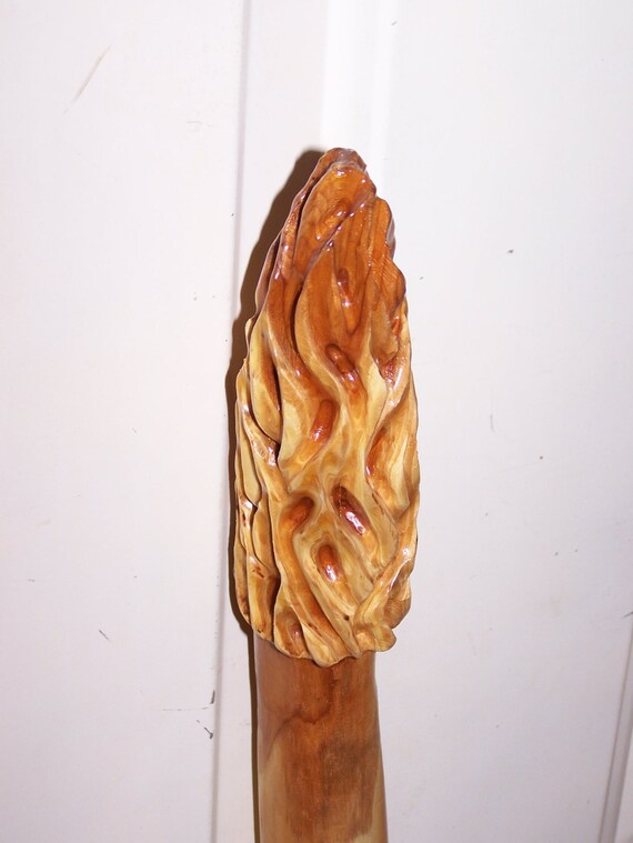morel mushroomswalking stickswood carvingscraftsartfolk