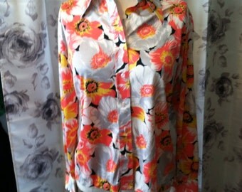 1970 disco shirt men's women's small medium knit