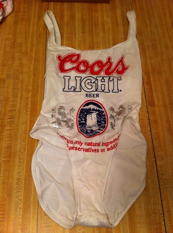 Coors Light Beer Vintage Beach Bikini Swimsuit Size by BmoreUnique