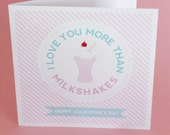 VALENTINES Card & Straw Flag "I Love You More Than Milkshakes" - Printable File Il_170x135