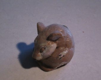 Mouse, sleeping baby...Notsuke...copy of an antique...so not-netsuke... Lindsay Graytail