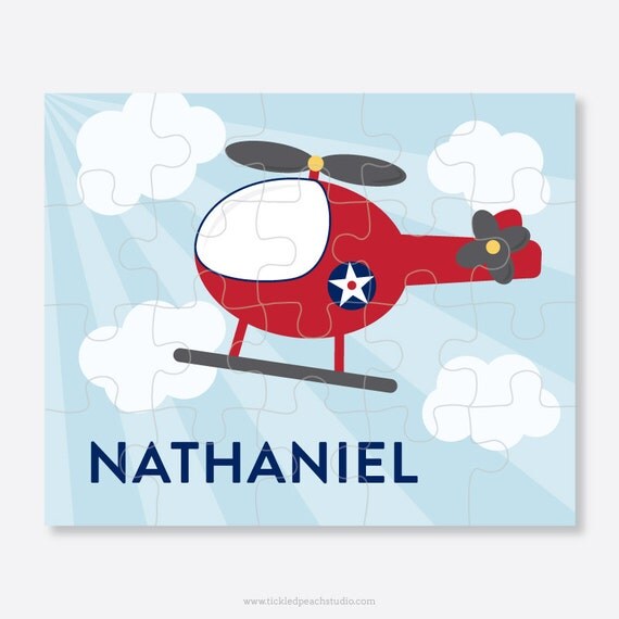 Personalized Puzzle for Kids - Helicopter Puzzle Il_570xn