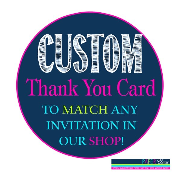 Thank You Card CUSTOM - digital file, printable #526 Il_570xn