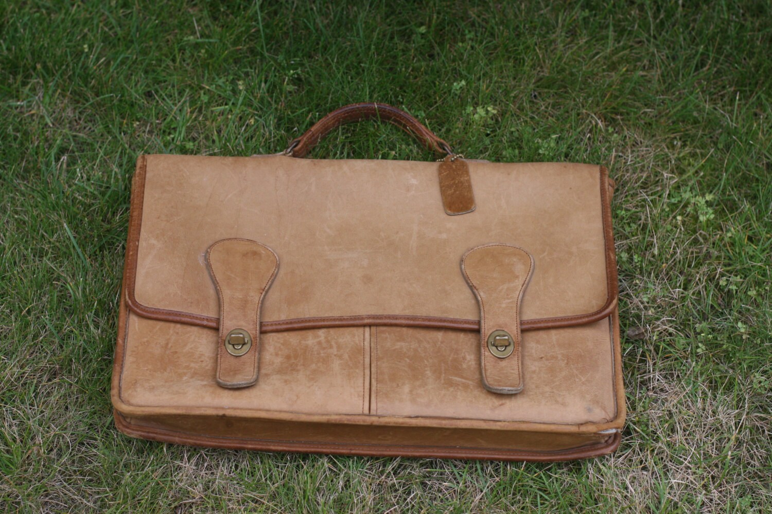 Vintage Coach Briefcase Bag British Tan Vintage Messenger