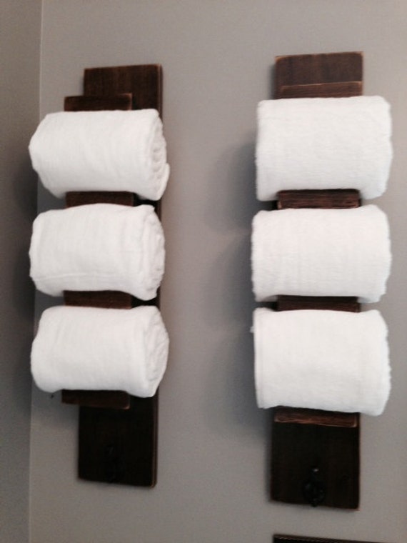 Wooden Bathroom Towel Rack by TinBarnCreations on Etsy