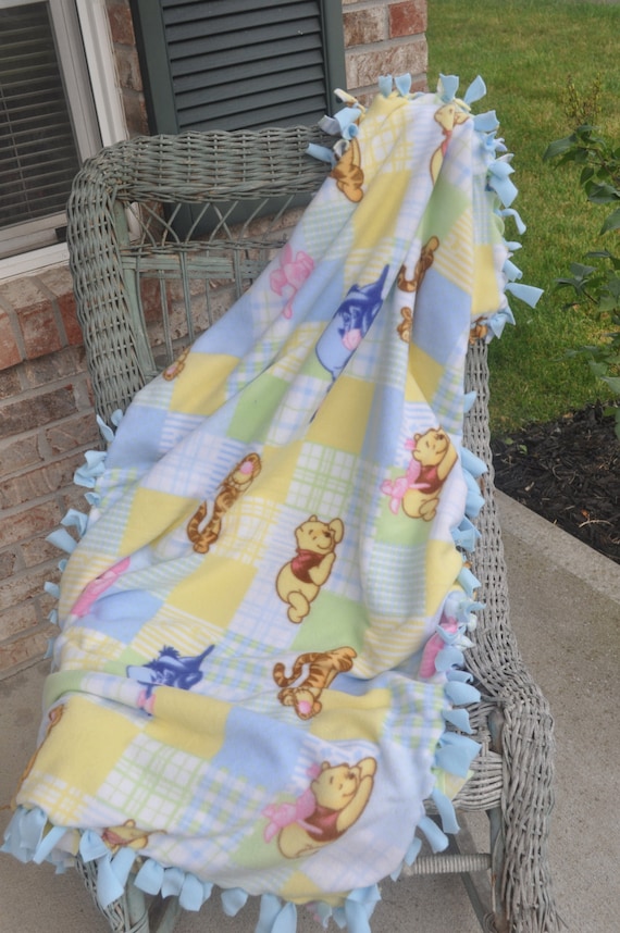 Winnie the Pooh Blanket Reversible Double Layered Hand Tied