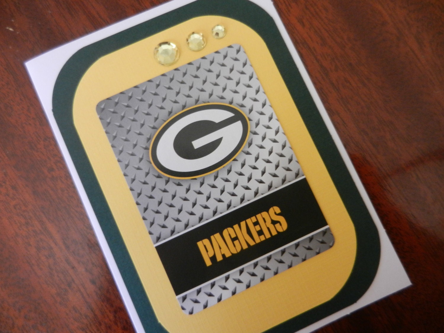 Green Bay Packers Happy Birthday Football Handmade Greeting