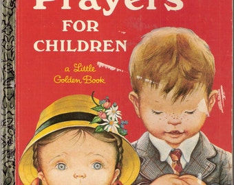 Prayers For Children Vintage Little Golden Book Illustrated by Eloise Wilkin 1969