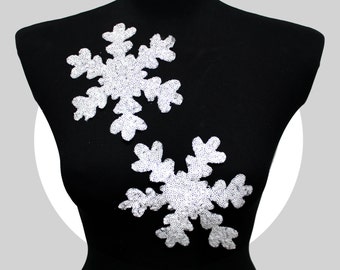 Pull H&M à Flocons De Neige Et Paillettes - Taille 134/140 - Occasion Très Bon état - Enfant