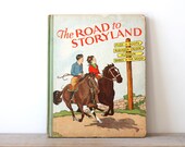 Vintage childrens story book / childrens classic / fairy tales / nursery decor / for altered art / color plate / colorful retro style decor