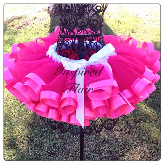 Items Similar To Birthday Flower Girl Tutu Couture Hot Pink Tutu