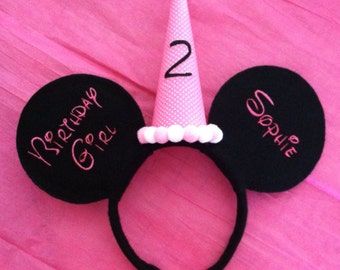 Disney Ears, Disney Birthday Girl Minnie Mouse Ears Headband