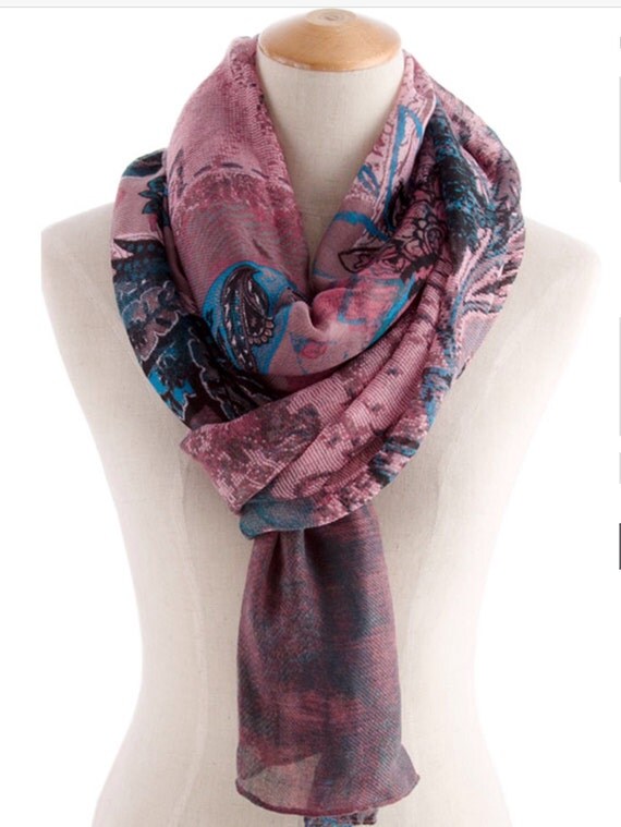 Lightweight Scarf Floral Scarf Soft Scarf s Women Scarves By