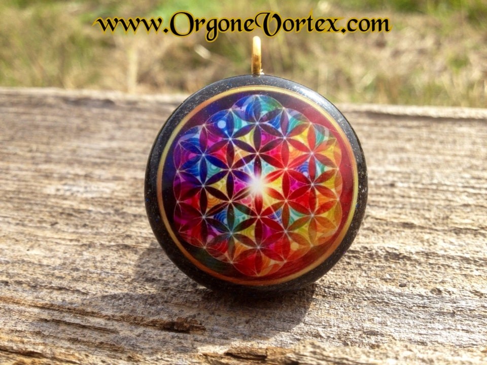 Flower of Life Rainbow Quilt Sacred Geometry by OrgoneVortex