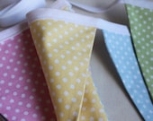 EASTER DOT bunting banner, polka dot party pastel fabric pennant garland, flag bunting - 9 feet Il_170x135