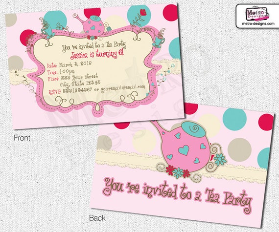 Tea Party Invitation Il_570xn