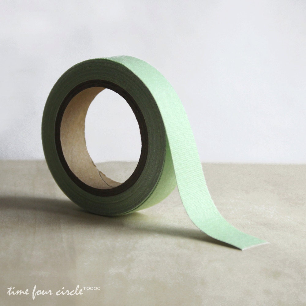 Light Green washi tape Fabric tape 14mm Width 5000mm Lenght